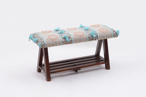 AD-28 WOODEN BENCH WITH SHELF