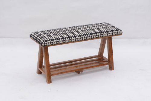 AD-36 WOODEN BENCH WITH SHELF